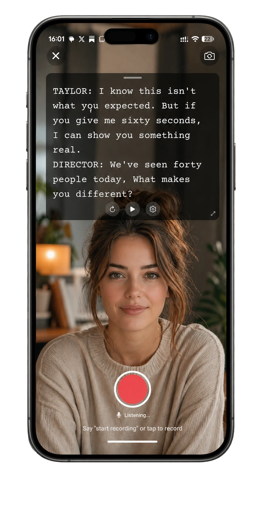 DuetMe — Live recording with teleprompter and voice-activated capture