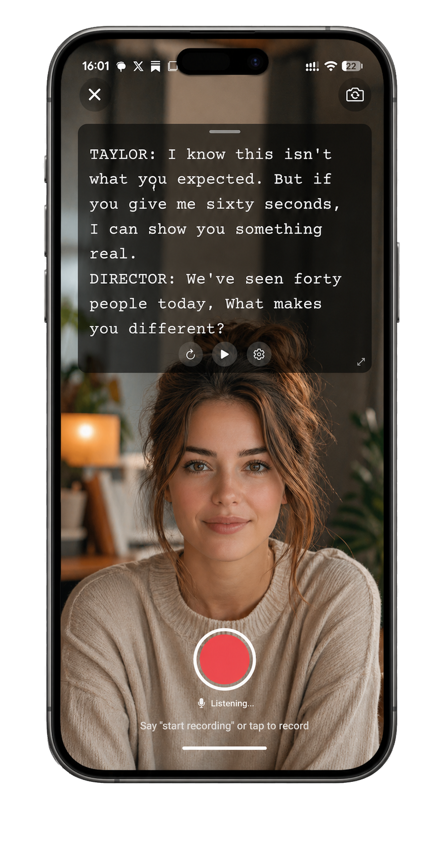 DuetMe — Live recording with teleprompter and voice-activated capture